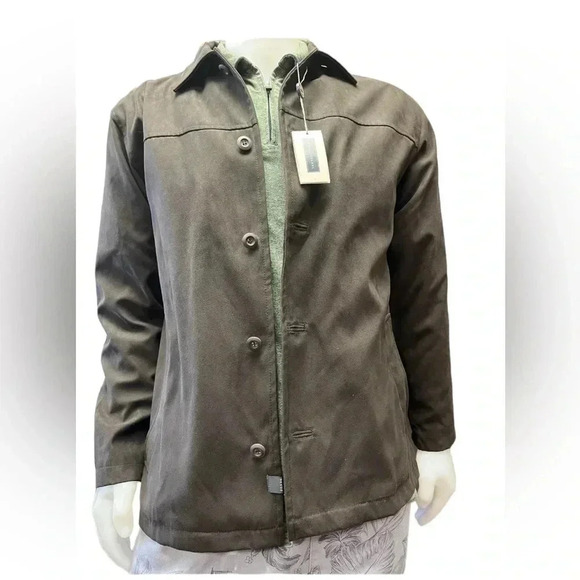 Nexus Apparel Brown Faux Suede Lined Jacket Size Small - Picture 2 of 14